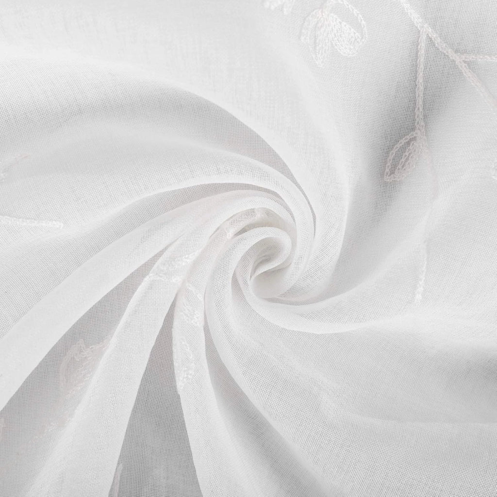 Tende Conveniente per soggiorno/camera da letto/biblioteca, Fineste Tenda Trasparente, per Camera da Letto Voile 2 Pannelli, Bianco, 140x175cm