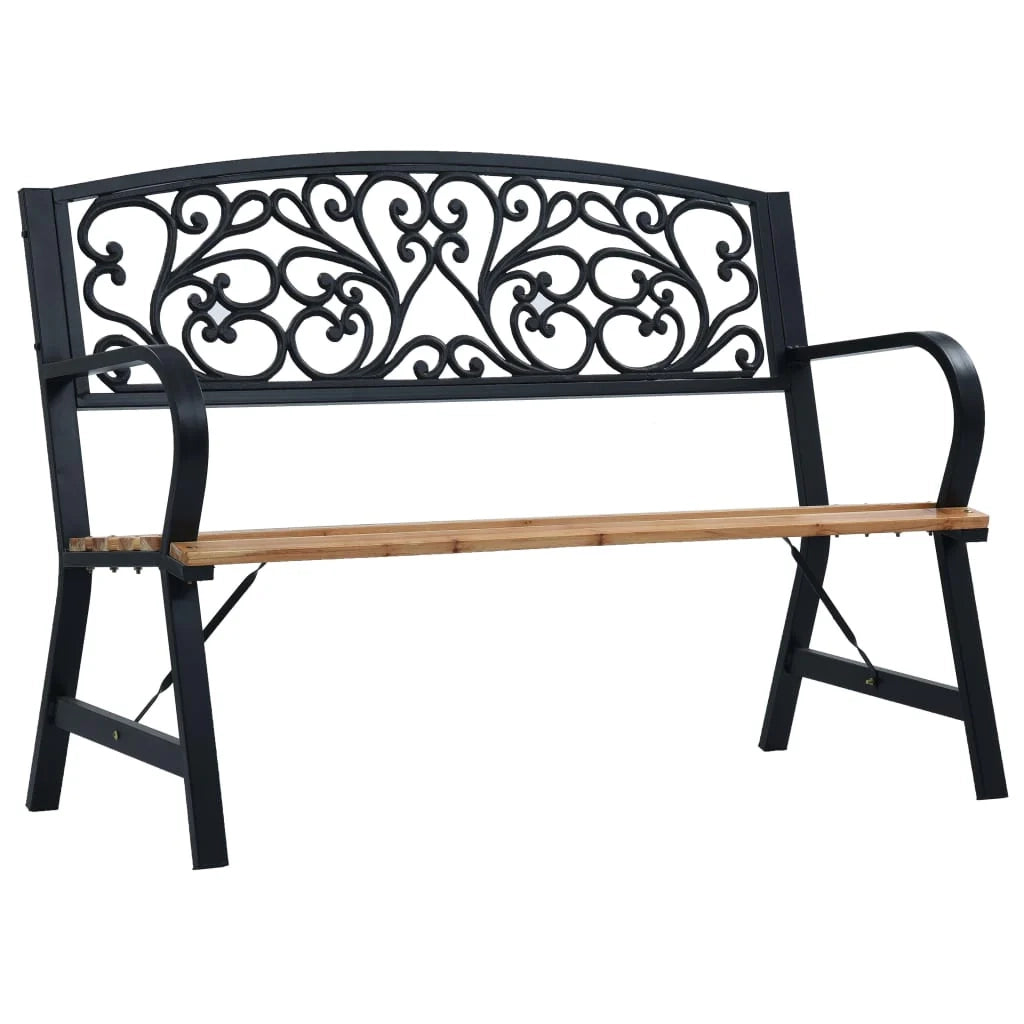 Panca da giardino mobili da esterno terrazza 120 x 56 x 87 cm legno 02_0011192