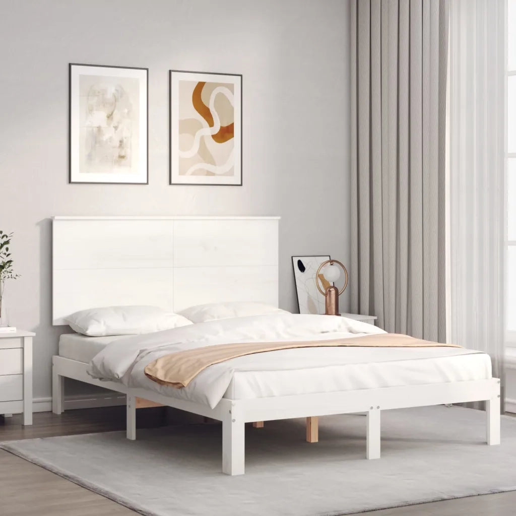 Giroletto senza Materasso Bianco 140x200 cm Legno Massello Pino 3193662