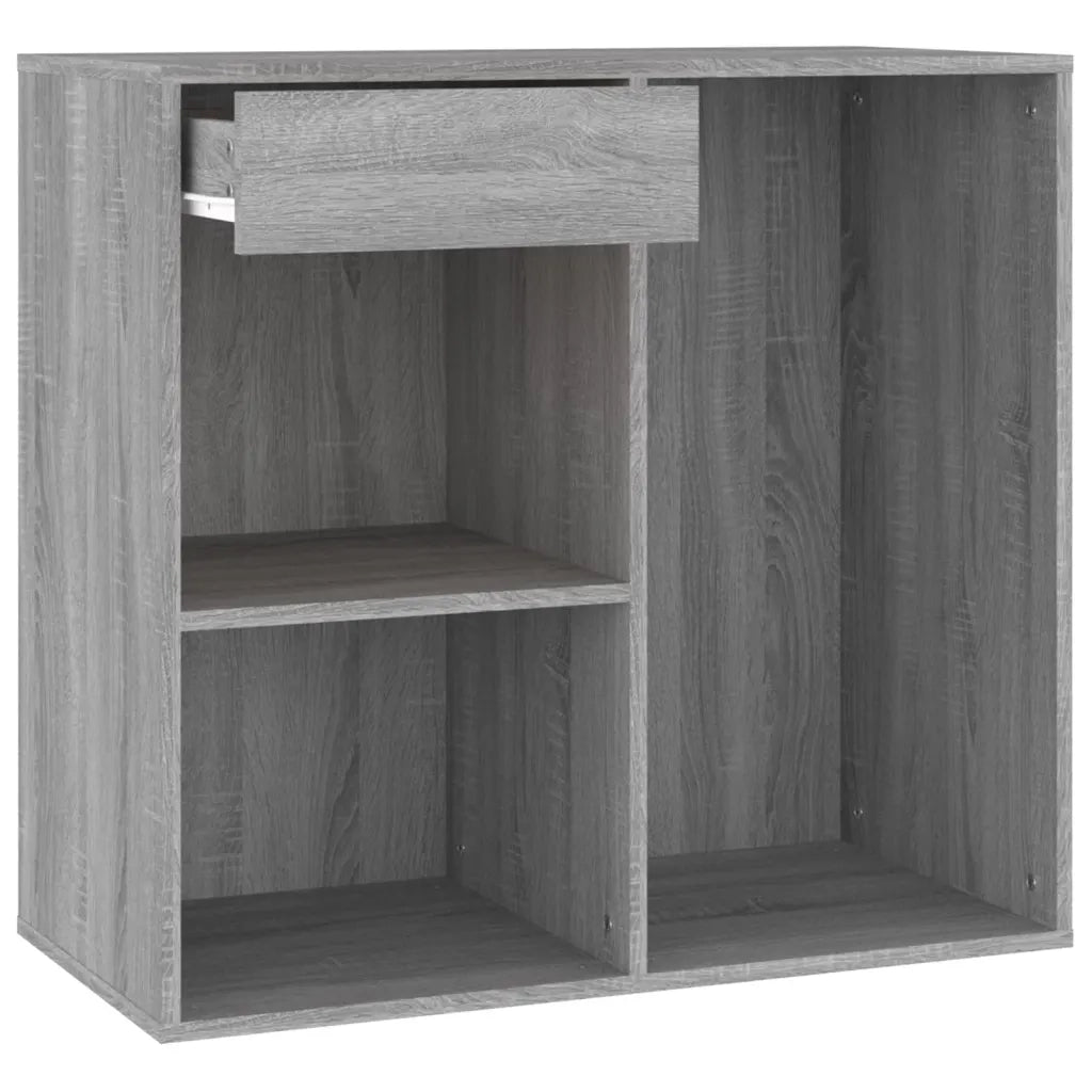 Toeletta con LED e Armadietti Grigio Sonoma Legno Multistrato 3120189