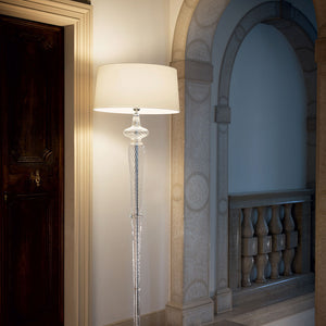 Piantana Contemporanea Forcola Metallo Bianco 1 Luce E27