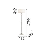 Piantana Contemporanea Forcola Metallo Bianco 1 Luce E27