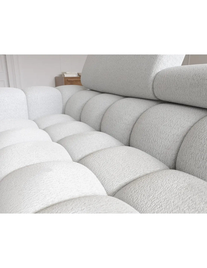 Divano ad angolo destro convertibile Grigio scuro stile contemporaneo 285x99x181cm FILTRO