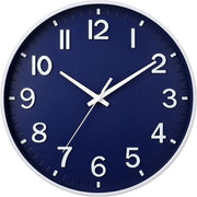 HZDHCLH 30cm orologio da parete silenzioso con secondi non ticchettanti e cifre arabe per ufficio, classe, casa, soggiorno, camera da letto (azzurro marino, 30 cm)