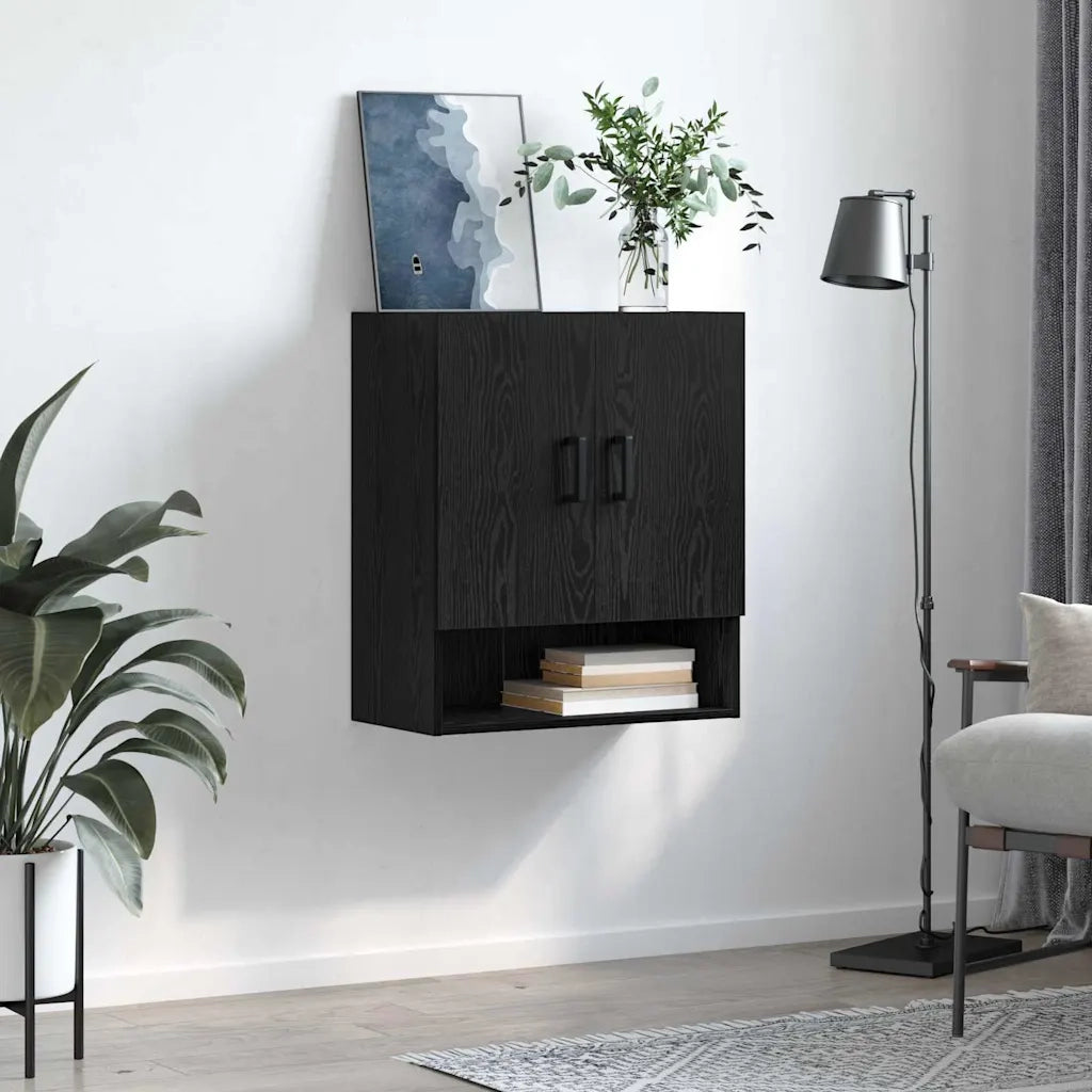 Armadietto a muro Rovere nero 60 x 31 x 70 cm Legno multistrato
