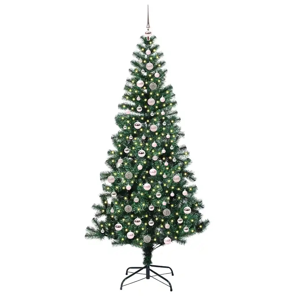 Albero di Natale | Decorazioni natalizie artificiale con luci integrate Verde 240 cm