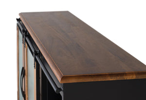 Credenza in massello di mango e metallo