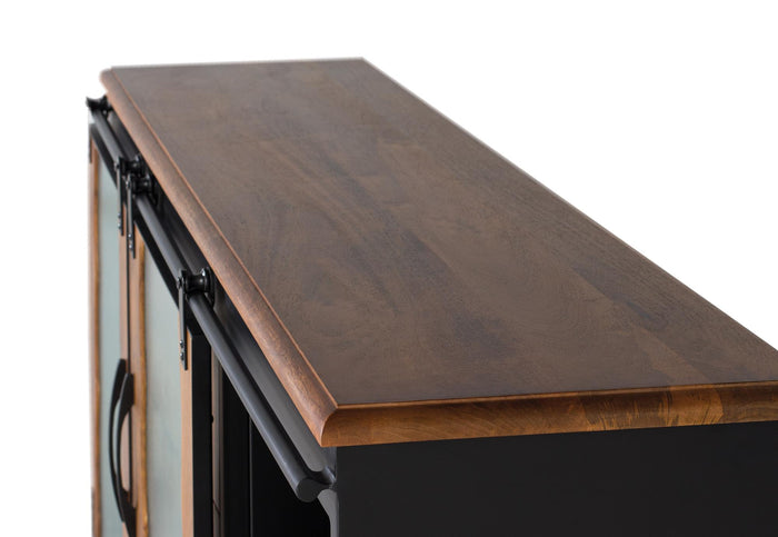 Credenza in massello di mango e metallo