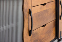 Credenza in massello di mango e metallo