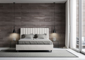 Letto Matrimoniale 160x200 cm con Rete Agueda Bianco