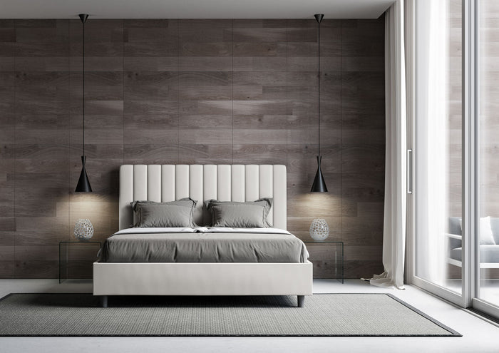 Letto Matrimoniale 160x200 cm con Rete Agueda Bianco