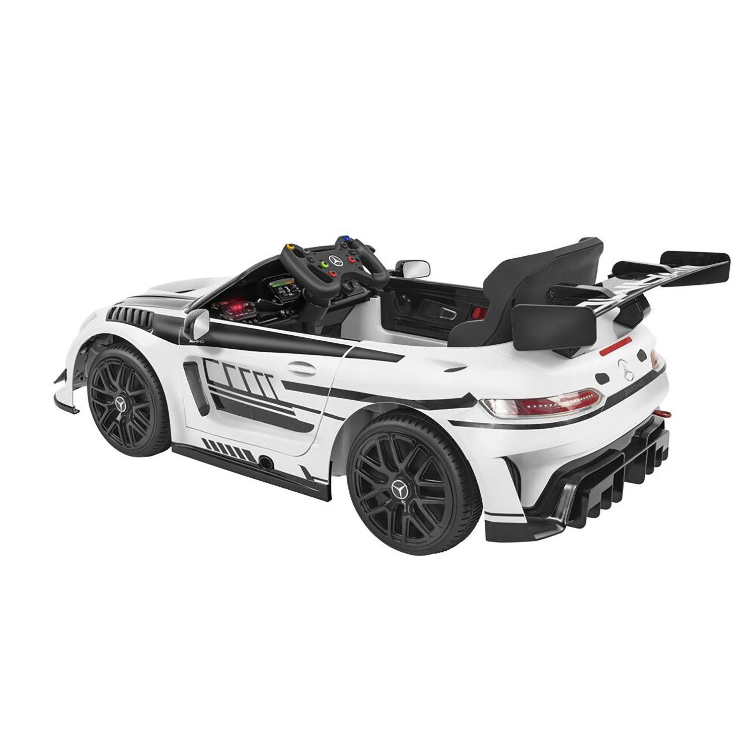Macchina Elettrica per Bambini Licenza Ufficiale Mercedes Benz GT3 Telecomandata 12V 4,5Ah Bianco