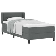Letto singolo | Letto per adulti | Letto a molle con testiera Grigio scuro 200 x 90 cm Tessuto