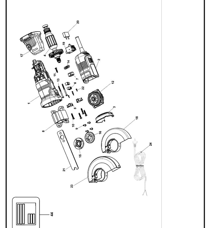 Smerigliatrice cablata B+D BEG010 710W 115 MM 230V