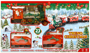 Trenino Natalizio a Elettrico con Vagoni ed Elfi Vanzetti