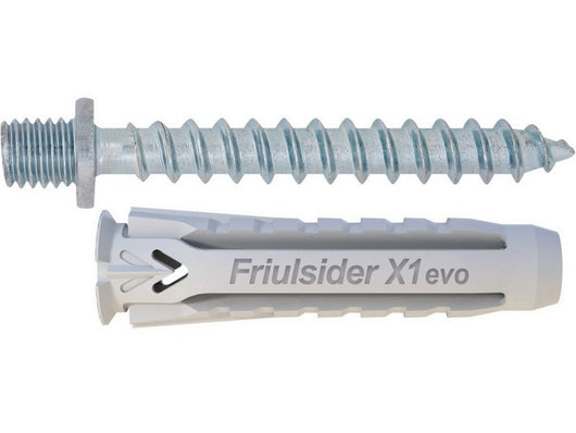 tassello universale x1 evo vite doppio filetto 100 pz. mm. 6x30 cod:ferx.vit45931