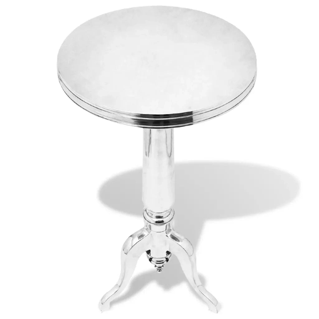 Tavolino da Salotto Rotondo in Alluminio Argentato cod mxl 10182