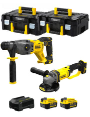 STANLEY FatMax Kit SVK203 (SFMCH900 + SFMCG400 + 2 x 4,0 Ah + Caricabatteria + 2 x TSTAK II)