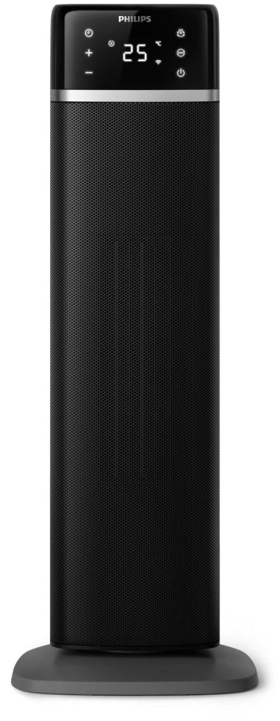 Philips CX5120-11 Serie 5000 Termoventilatore Torre 2000W AI Wi-Fi App 40,5 dB oscillazione 60° per ambienti fino a 20 m² colore Nero