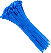 Cinturini per cavi in nylon blu, 400 mm x 76 mm, 100 pezzi, alta qualità, multifunzionali con meccanismo di chiusura automatica.