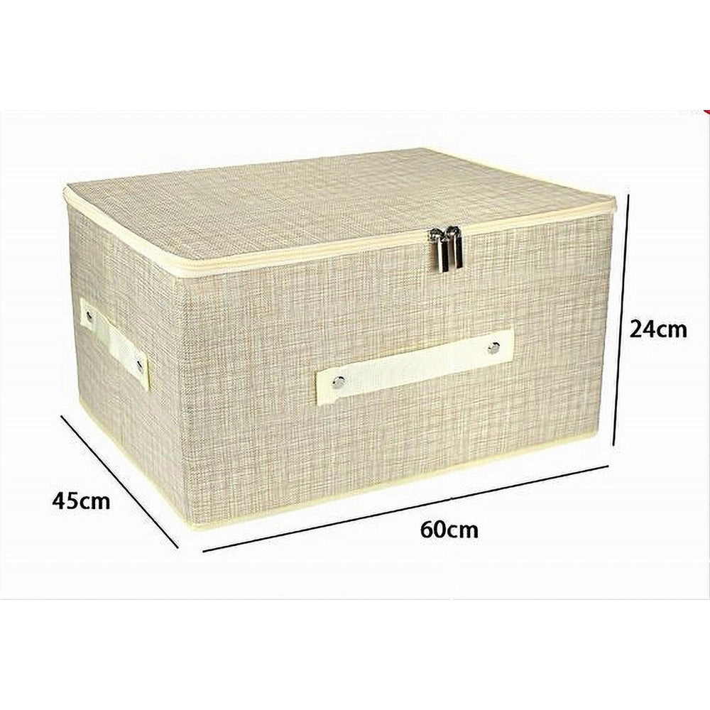 Trade Shop - Scatola Box Salvaspazio Portatutto Contenitore Organizer Cerniera 60x45x24cm 79418 -
