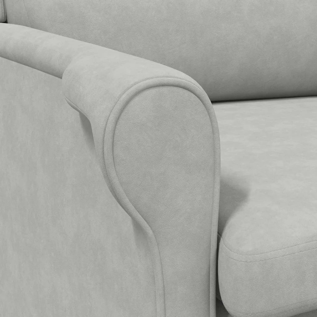 poltrona Grigio chiaro 76 x 94 x 102 cm Microfibra 42009871
