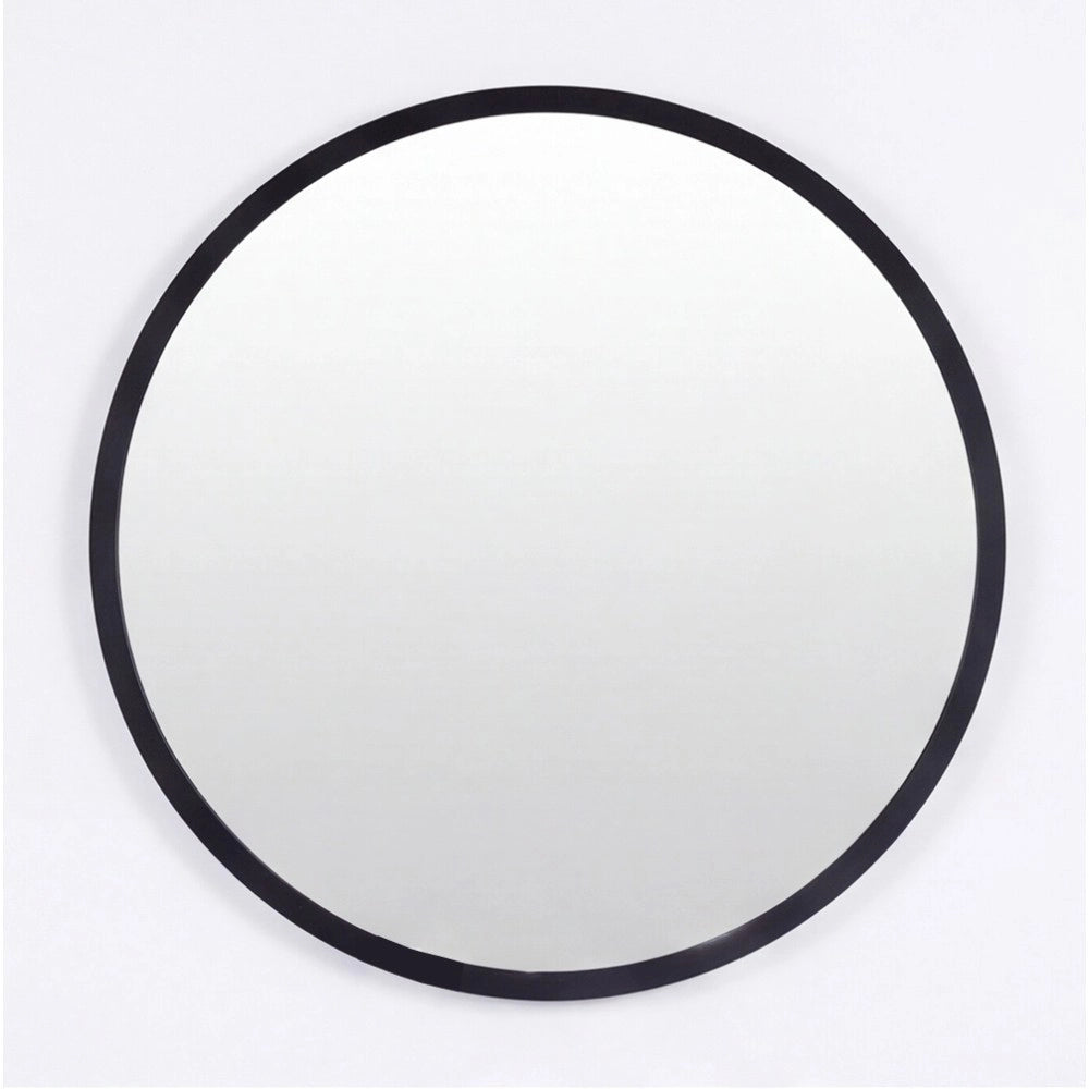 Specchio Decorativo Rotondo MR005 da Parete 60x60 cm con Cornice Nera