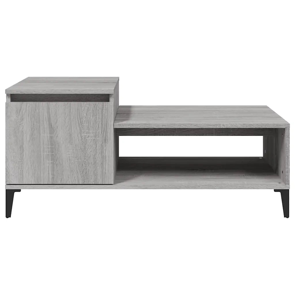 Tavolino da Salotto-Tavolino da soggiorno-Tavolo grigio sonoma 100x50x45cm Legno Multistrato 178514