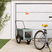 Rimorchio da Bici per Animali Grigio e Nero Oxford e Ferro 93937