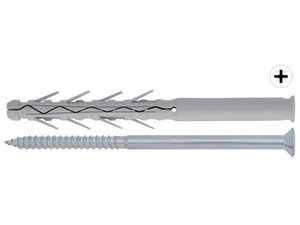 tassello tup4 con vite pozidrive 50 pz. mm.10x160 cod:ferx.vit40130