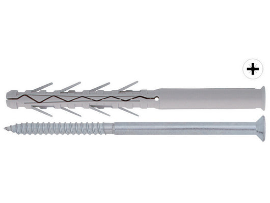 tassello tup4 con vite pozidrive 50 pz. mm.10x100 cod:ferx.vit40127