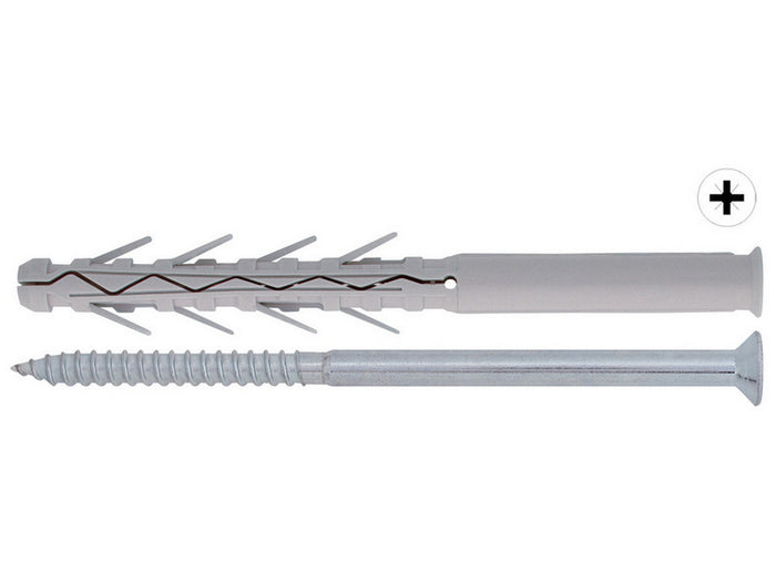 tassello tup4 con vite pozidrive 100 pz. mm.10x85 cod:ferx.vit40126