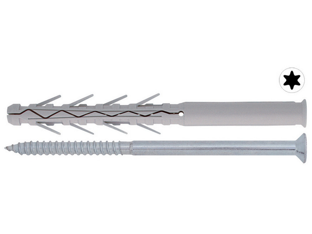 tassello tup4 con vite torx 50 pz. mm.10x200 cod:ferx.vit40437