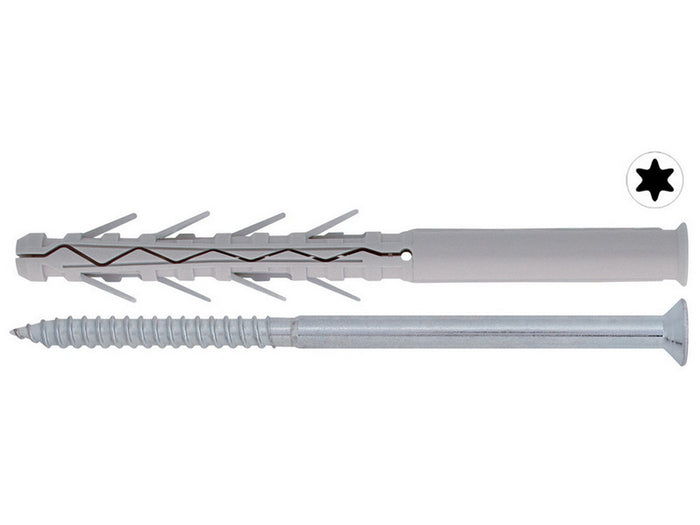 tassello tup4 con vite torx 50 pz. mm.10x135 cod:ferx.vit40137