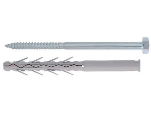 tassello tup4 con vite testa esagonale  50 pz. mm.10x100 cod:ferx.vit40279