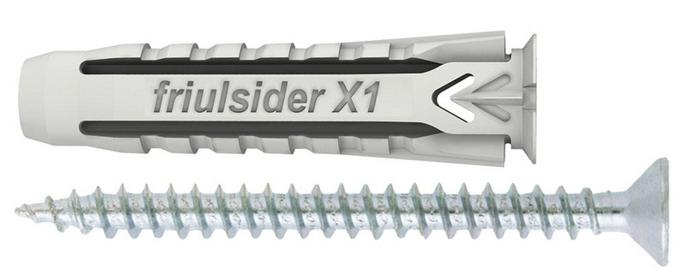 tassello universale x1 evo con vite  100 pz. mm. 5x25 cod:ferx.vit33904