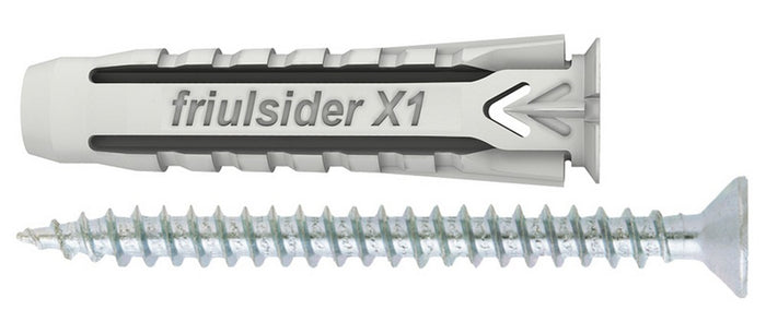 tassello universale x1 evo con vite  100 pz. mm. 5x25 cod:ferx.vit33904