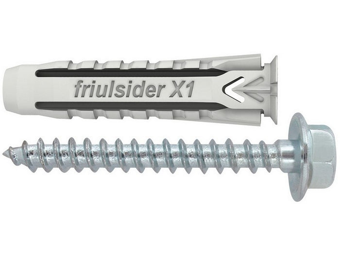 tassello universale x1 evo con tirafondo  100 pz. mm.10x50 cod:ferx.vit33907