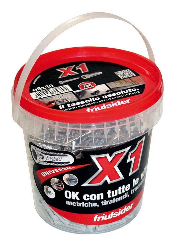 tassello universale x1 evo con vite in box 100 pz. mm. 8x40 cod:ferx.vit33897