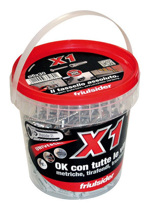 tassello universale x1 evo con vite in box 100 pz. mm. 8x40 cod:ferx.vit33897