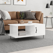 Tavolino da Salotto-Tavolino da soggiorno-Tavolo Bianco Lucido 90x50x40 cm Legno Multistrato 161767