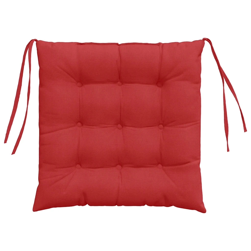 Cuscini per Seduta 4 pcs Rosso 40 x 40 x 6 cm Tessuto 42015158