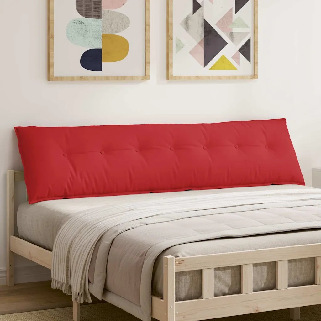 Cuscino per Schiena Rosso 200 x 19 x 50 cm Tessuto 42014971