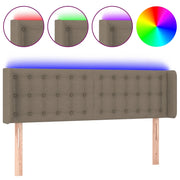 Testiera | Testata a LED Tortora 147x16x78/88 cm in Tessuto