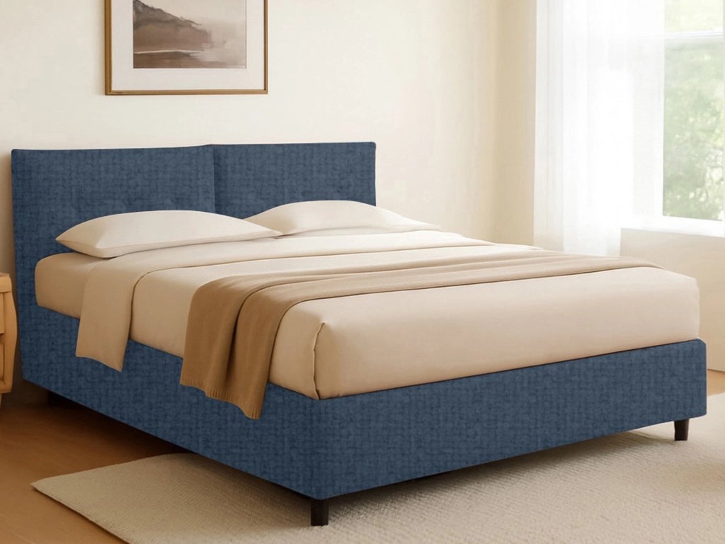 Truro, Letto Singolo Sfoderabile Made in Italy, blu