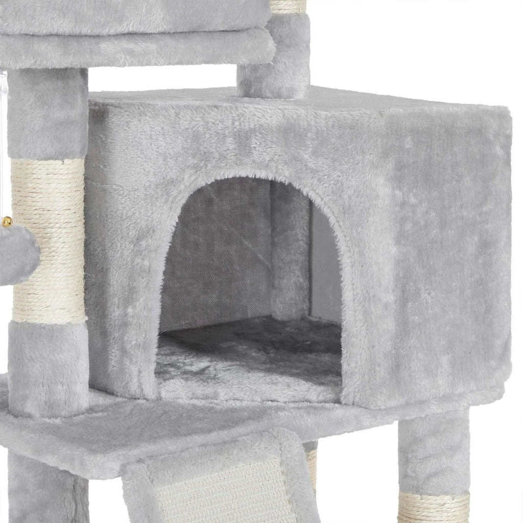Tiragraffi a torre per gatti 115 cm grigio chiaro 12_0001145