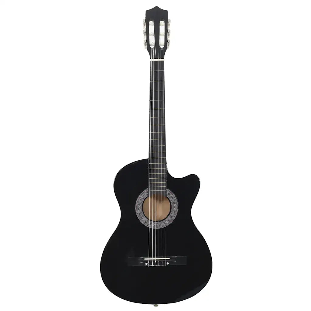 Chitarra Classica Cutaway Western con 6 Corde Nera 38" CFW1064894