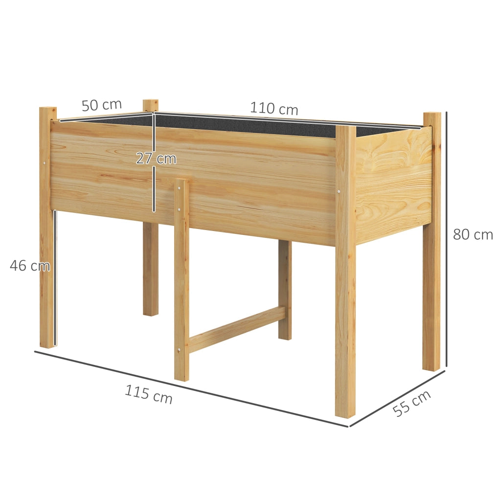 Letto rialzato da giardino 115x55x80 cm ¨C zephmum ¨C verde