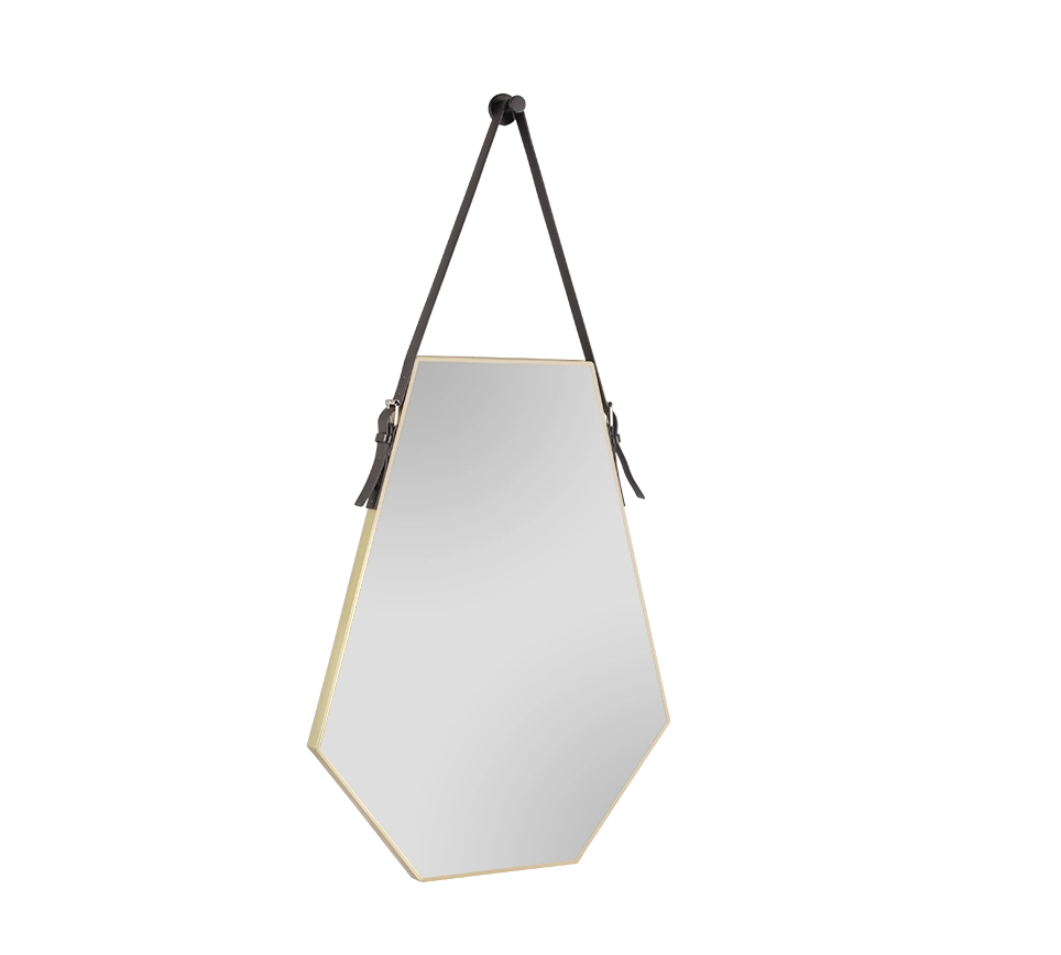 EMMI SPECCHIO SFACCETTATO CORNICE DA APPENDERE 48,5X66CM BORDO ORO