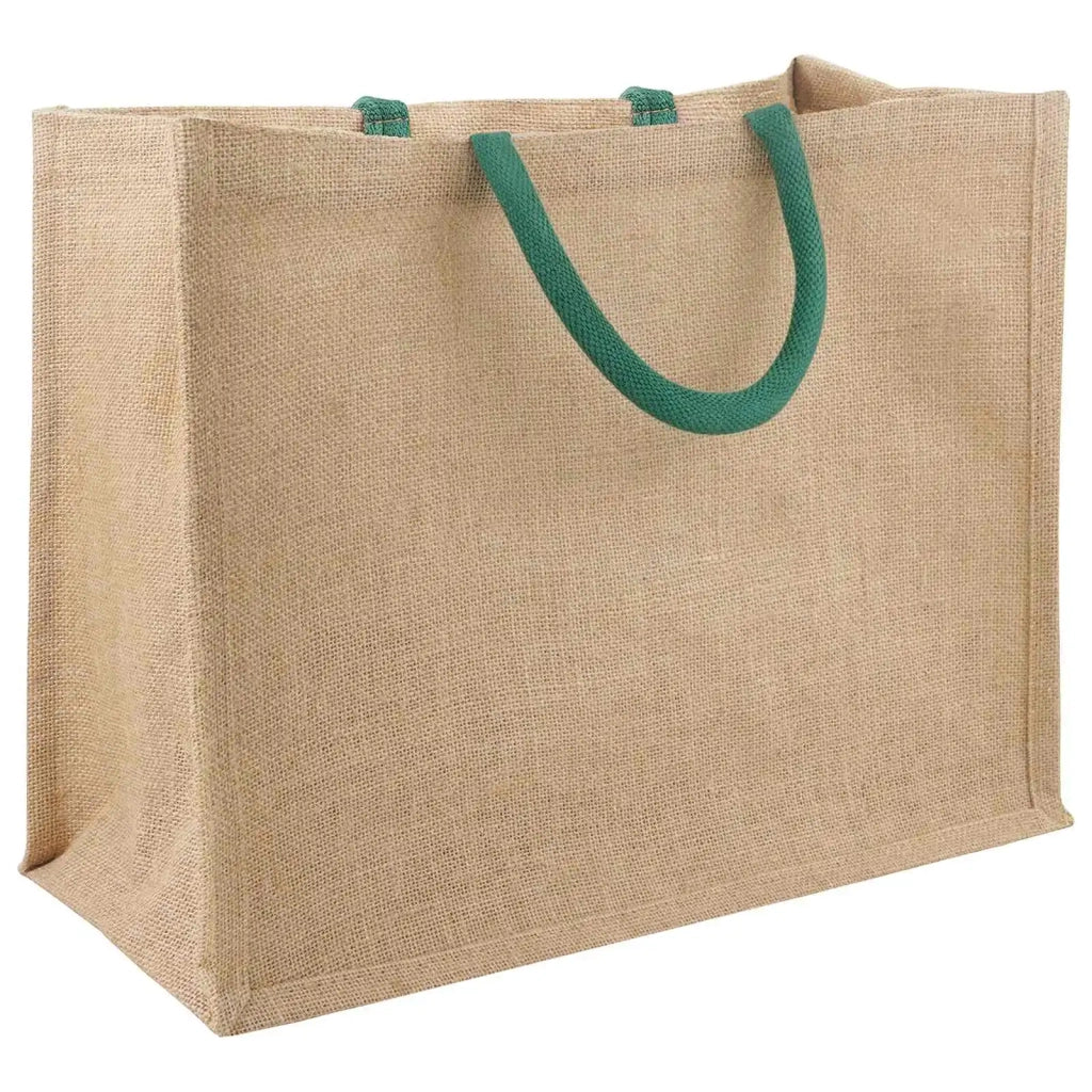 Borse in juta 10 Naturale e Verde 42 x 33 x 19 cm 42012287